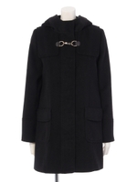 ショートビーバーダッフルコート/ブラック