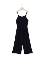 ジョーゼットサロペットパンツ/ブラック系(015)