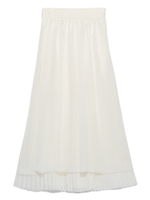 スリットシフォンロングスカート/BLK