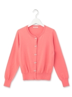 パールビジューコットンニットカーディガン/アイボリー(004)