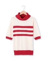 ブークレータートルニットプルオーバー/レッド(562)