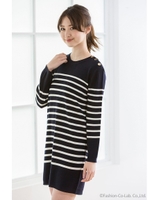 マリンニットワンピ/Navy