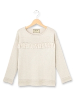 ラメフリンジニット/オフホワイト(003)