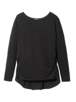 サイドタック異素材プルオーバー/ネイビー(093)