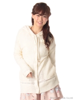 レース付パーカー/キナリ