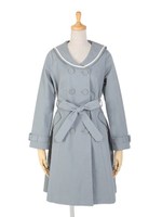 【F i.n.t】セーラーカラートレンチコート/MINT GREEN