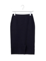 タイトニットスカート/ブルー系(094)