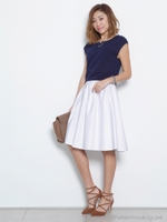 タックフレアスカート/ラベンダー