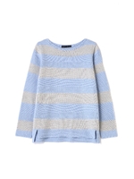 ホールガーメントボーダーニット/ネイビー(120)