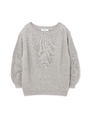 寄せ目パフスリーブニット/ホワイト(031)