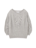 寄せ目パフスリーブニット/ホワイト(031)