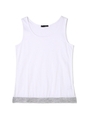 裾ディティールタンク/ホワイト(030)