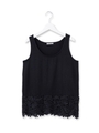裾レースタンクトップ/ブラック(019)