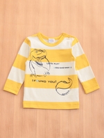 太ボーダー長袖Tシャツ/ブルー