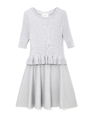 RIB FRILL KNIT SETS/ブルー(110)