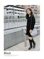 Vネックコクーンワンピース/ブラック