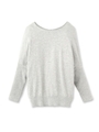 [L]ドロップショルダーバックボタンニット/ライトグレー(911)