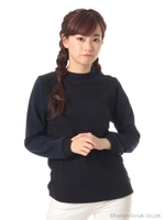 ・ケーブルニットプルオーバー/Navy