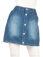 ケーブルデニムスカパン/BLUE