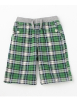 サッカーリブチェックパンツ/ライトグリーン(221)