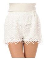 スカラップレースショートパンツ/BEIGE