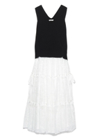 ニットベストコンビワンピース/WHT