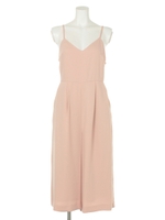 バックフリルガウチョオールインワン/ピンク