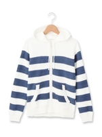 ボーダーニットパーカ/ネイビー(393)