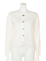 マルチ装飾ニットカーデ/ネイビー