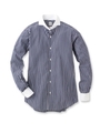 ロンストホリゾンタル クレリックシャツ/ネイビー(393)