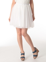 petitリボンチュールスカート/シロ