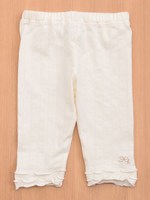 アイレット天竺7分丈スパッツ/ホワイト