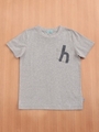スーピマエラスティック天竺プリントTシャツ/杢グレー