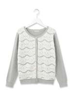 センシュアルレースニットカーディガン/グレー(012)