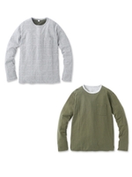 チェック天竺リバーシブルカットソー/ネイビー(493)