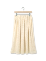 幾何柄レースロングスカート/オフホワイト(003)