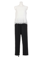 【chille anap】レースレイヤードロンパース/GRY