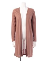 【LATINA】ノーカラーロングカーディガン/BEG