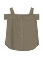 キャミソールシャツブラウス/カーキ