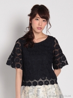 ショートレーストップス/カーキ