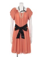 チューリップスリーブフレアドレス/ブルー