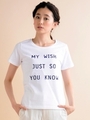 フロッキーロゴプリントTシャツ/オフ