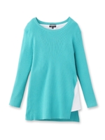 裾カッティングリブニット+キャミソール/ホワイト(001)