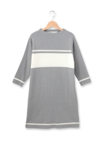 バイカラーニットワンピース/ライトグレー(011)