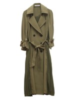 バックプリーツサマーコート/アイボリー