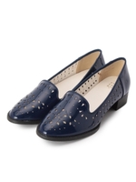 パンチングエナメルローファー/ライトブルー(091)