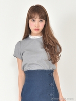 レースネックTOPS/グレー