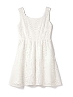 異素材レースワンピース/ホワイト(030)