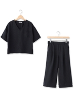 ◆Vネックセットアップ/カーキ(027)