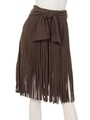 【KiiRA】FRINGE SKIRT/KHAKI